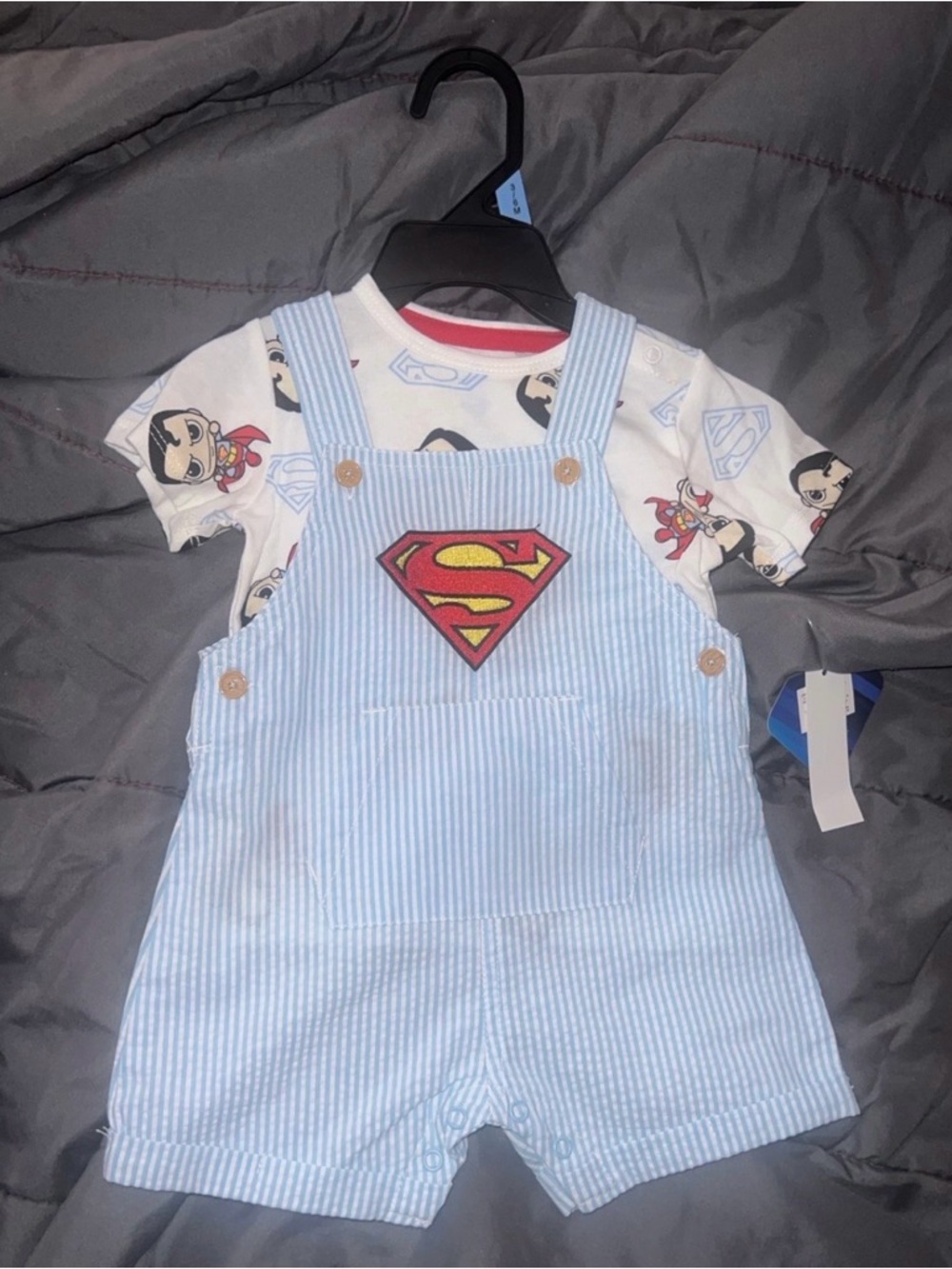 Superman Baby Overalls Set